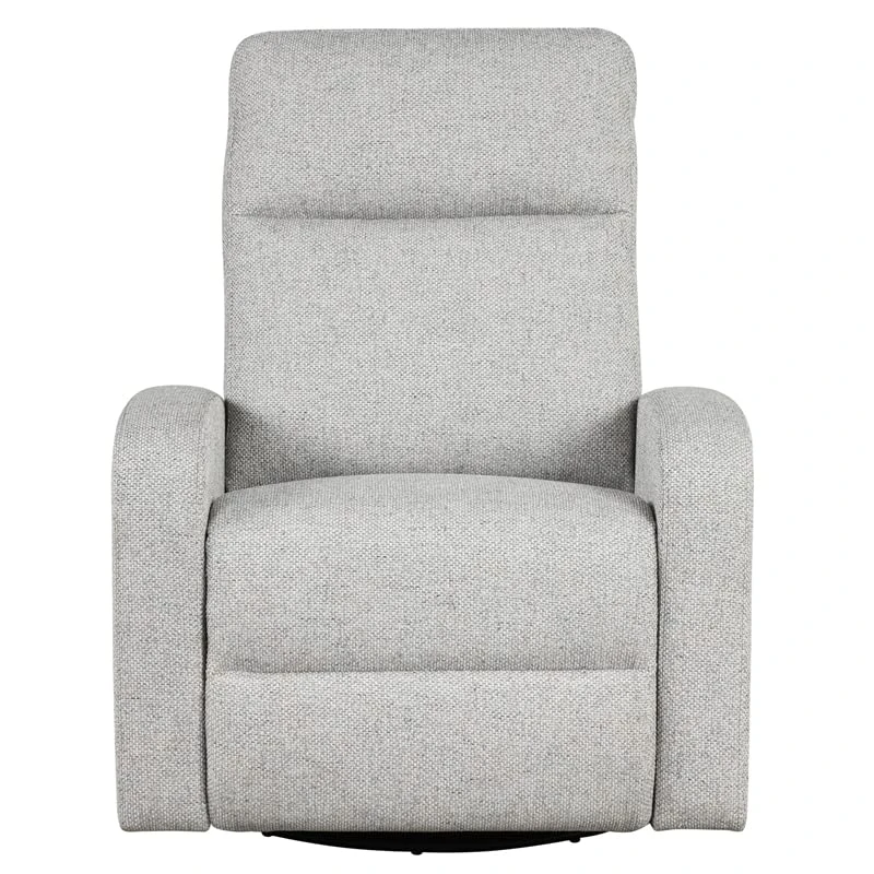 BOWERY HILL Fabric Power Swivel Glider Recliner In Beige Finish - Image 3