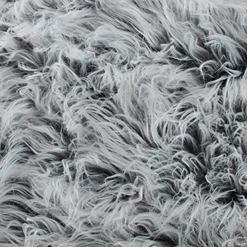 GDFStudio Lycus Faux Fur Bean Bag Chair (Silver Grey) - Image 6