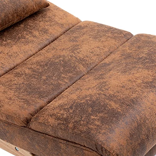 UFINEGO Rocking Chair Nursery Glider Chair For Nursery Comfy Chair 51.37 INCH Comfortable Living Room Chair With Lumbar Support Footrest Glider Chair For Nursery, Coffee - Image 5