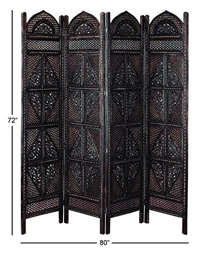 Deco 79 Wood 4 Panel Screen Ultimate In Screen Category - Image 3