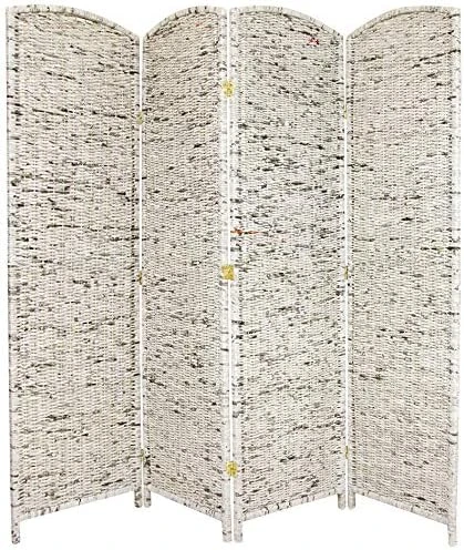 ORIENTAL Furniture 6-Feet Tall Recycled Newspaper Room Divider, 3 Panels - Image 3