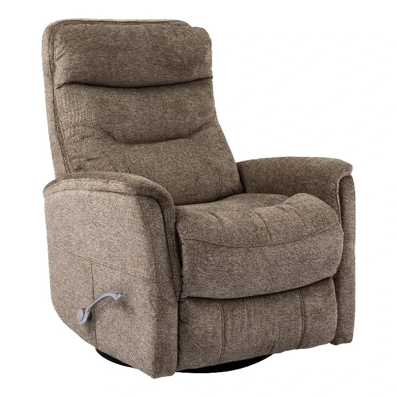 Home Square Polyester Manual Swivel Glider Recliner In Heather Brown - Set Of 2 - Image 2